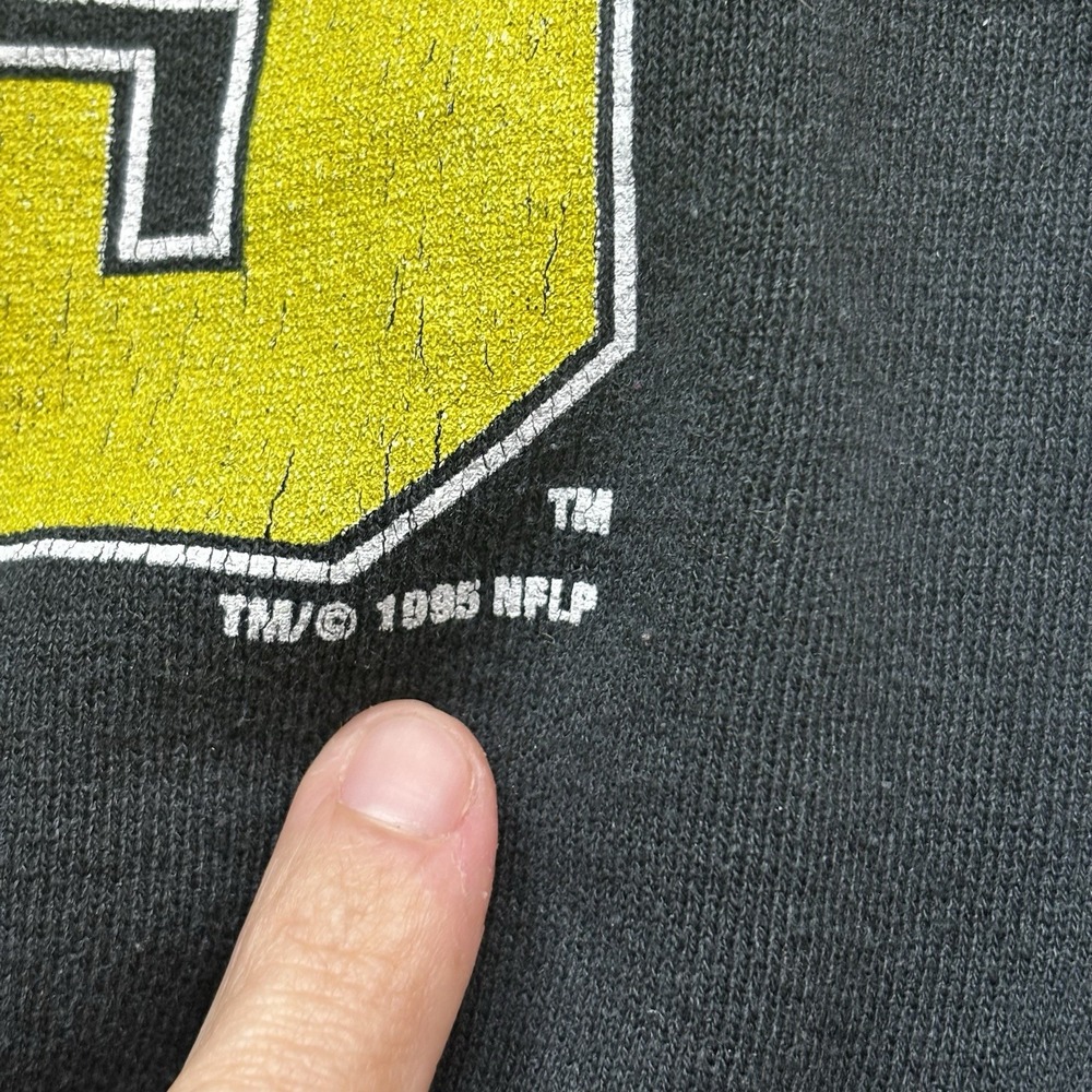 Vintage St Louis Rams Sweatshirt 1995 Crewneck Black Helmet XL - Picture 3 of 11